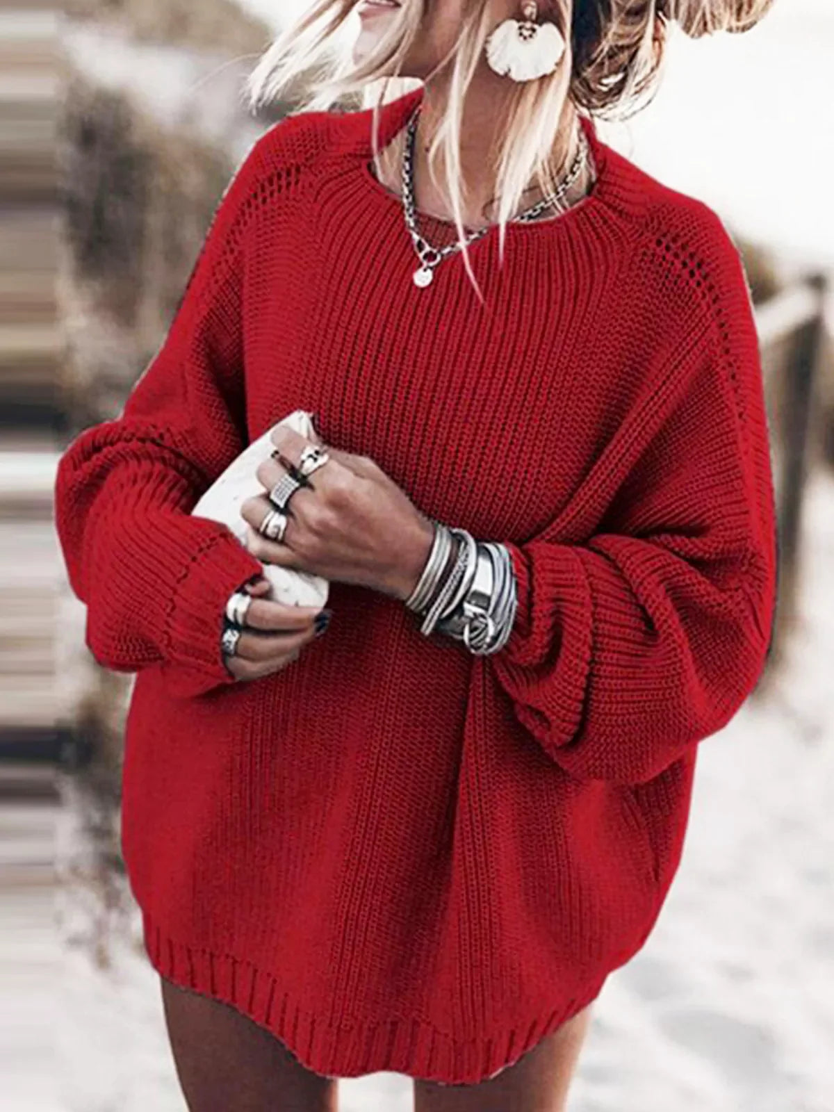 Della I Chic Oversized Knitted Sweater