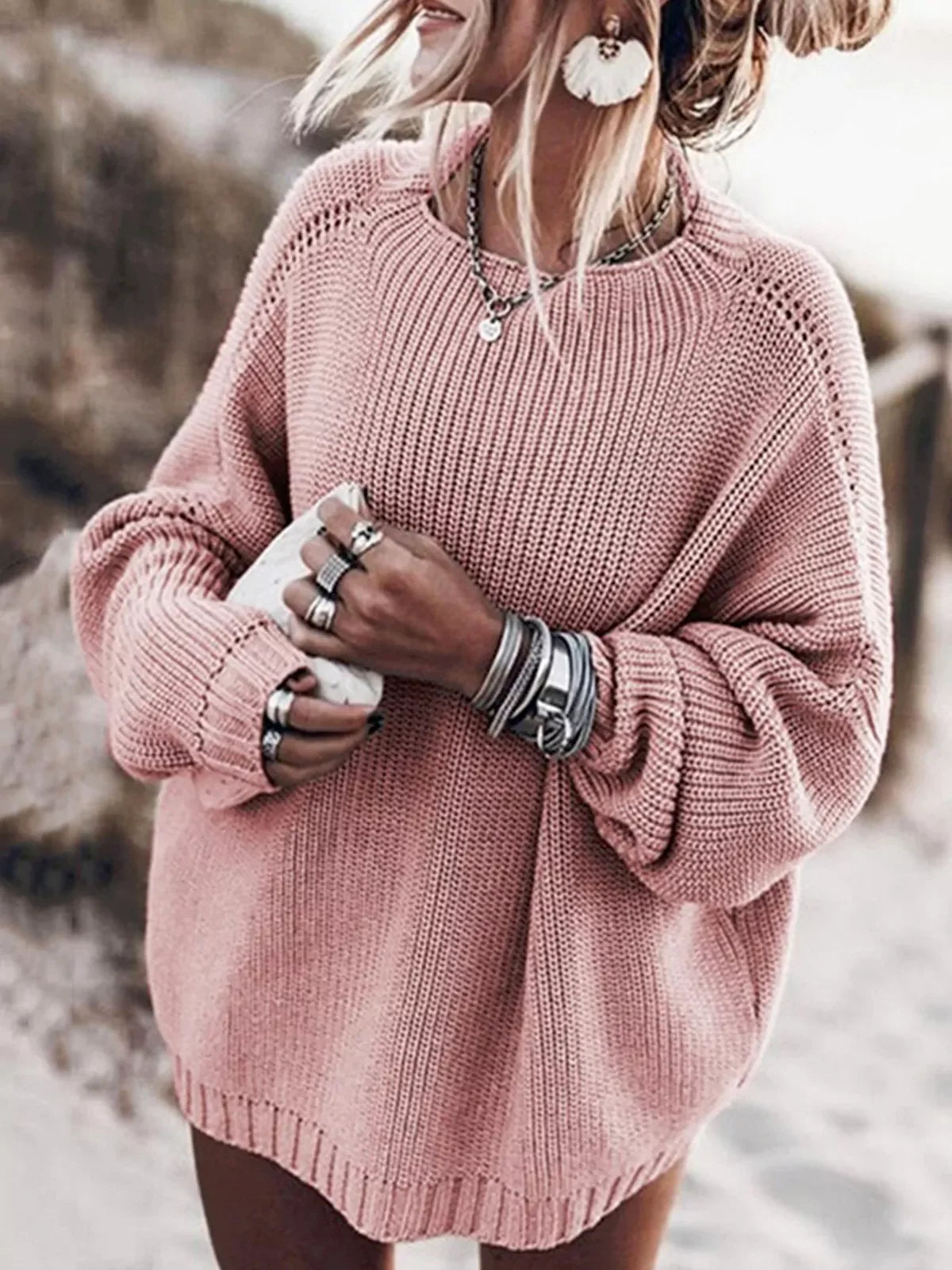 Della I Chic Oversized Knitted Sweater