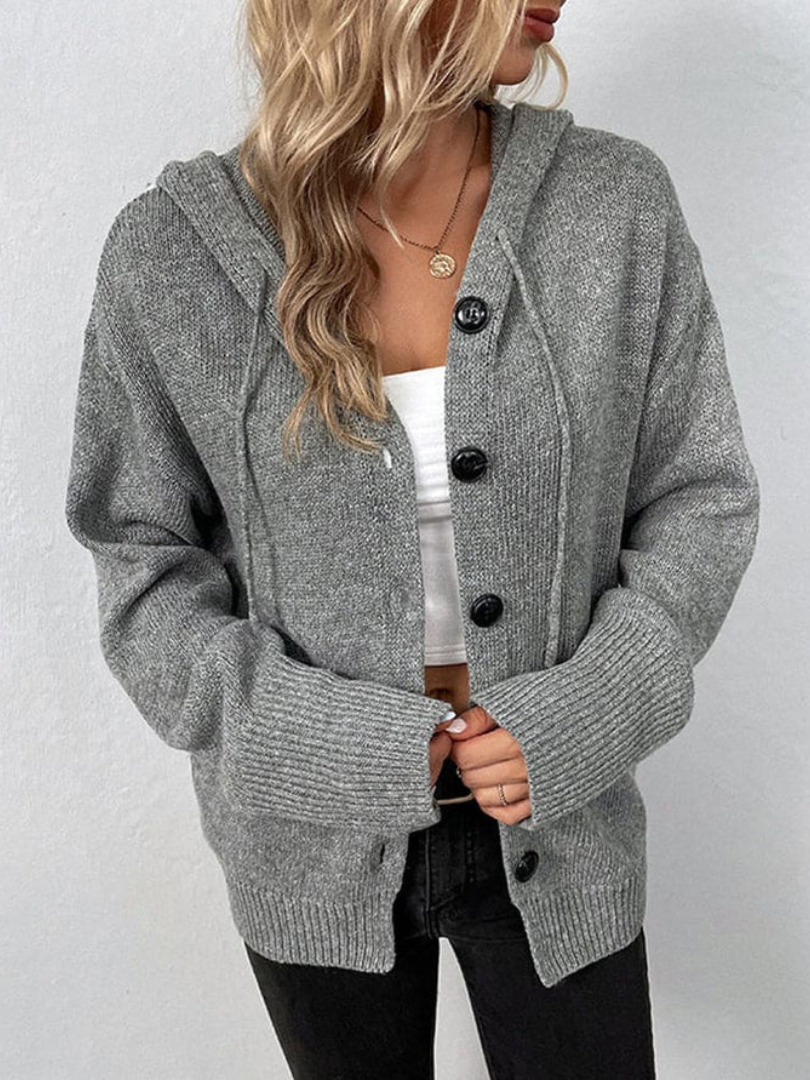 Della I Knitted Hooded Cardigan