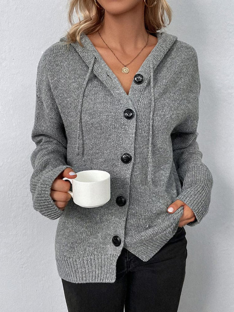 Della I Knitted Hooded Cardigan
