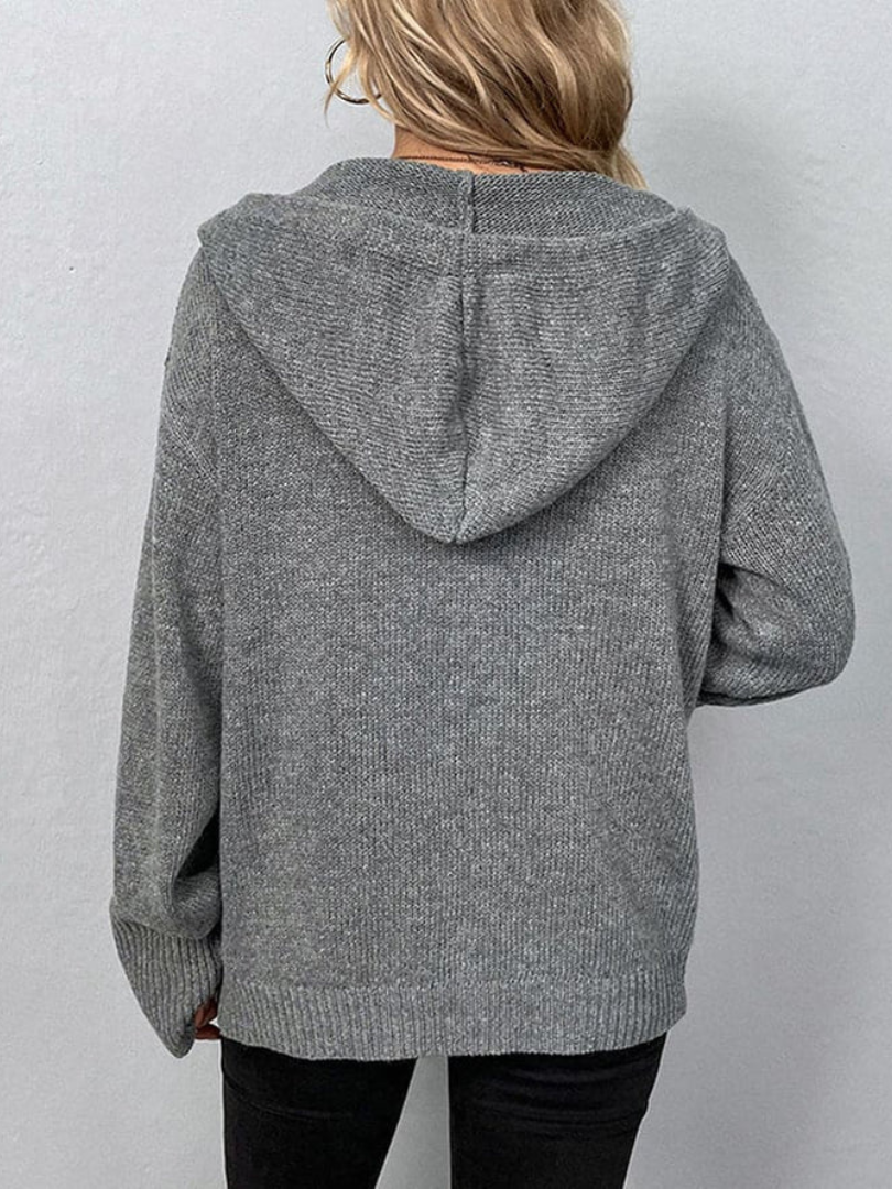 Della I Knitted Hooded Cardigan