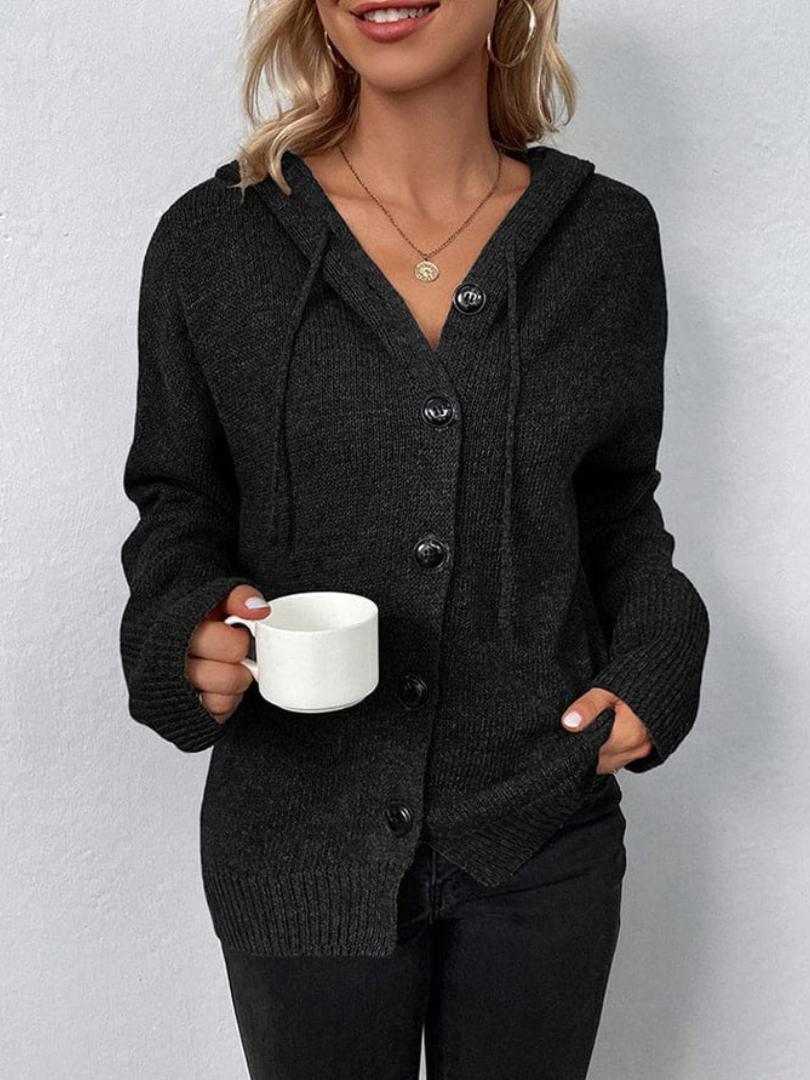 Della I Knitted Hooded Cardigan