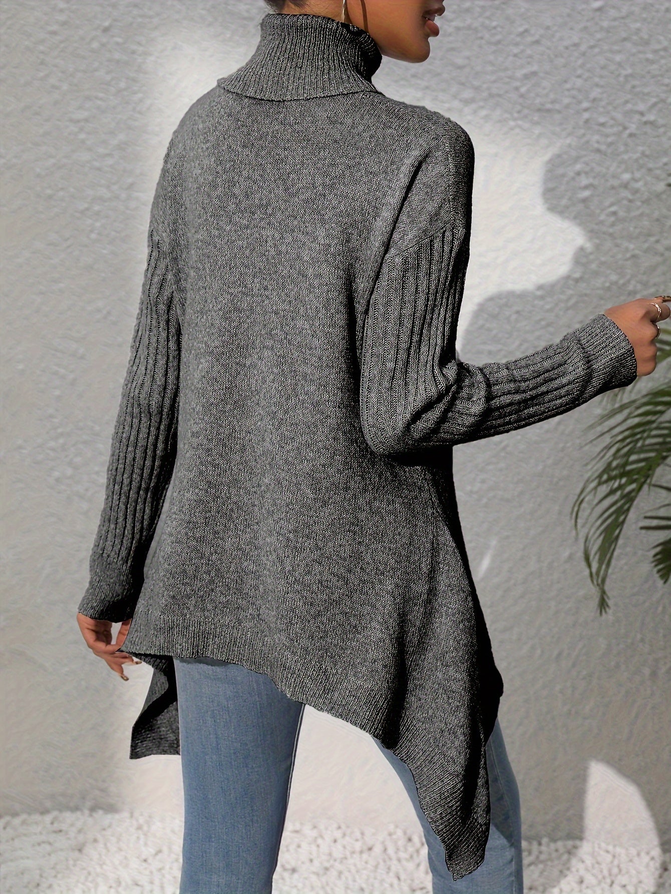 Della I Asymmetric Turtleneck Sweater
