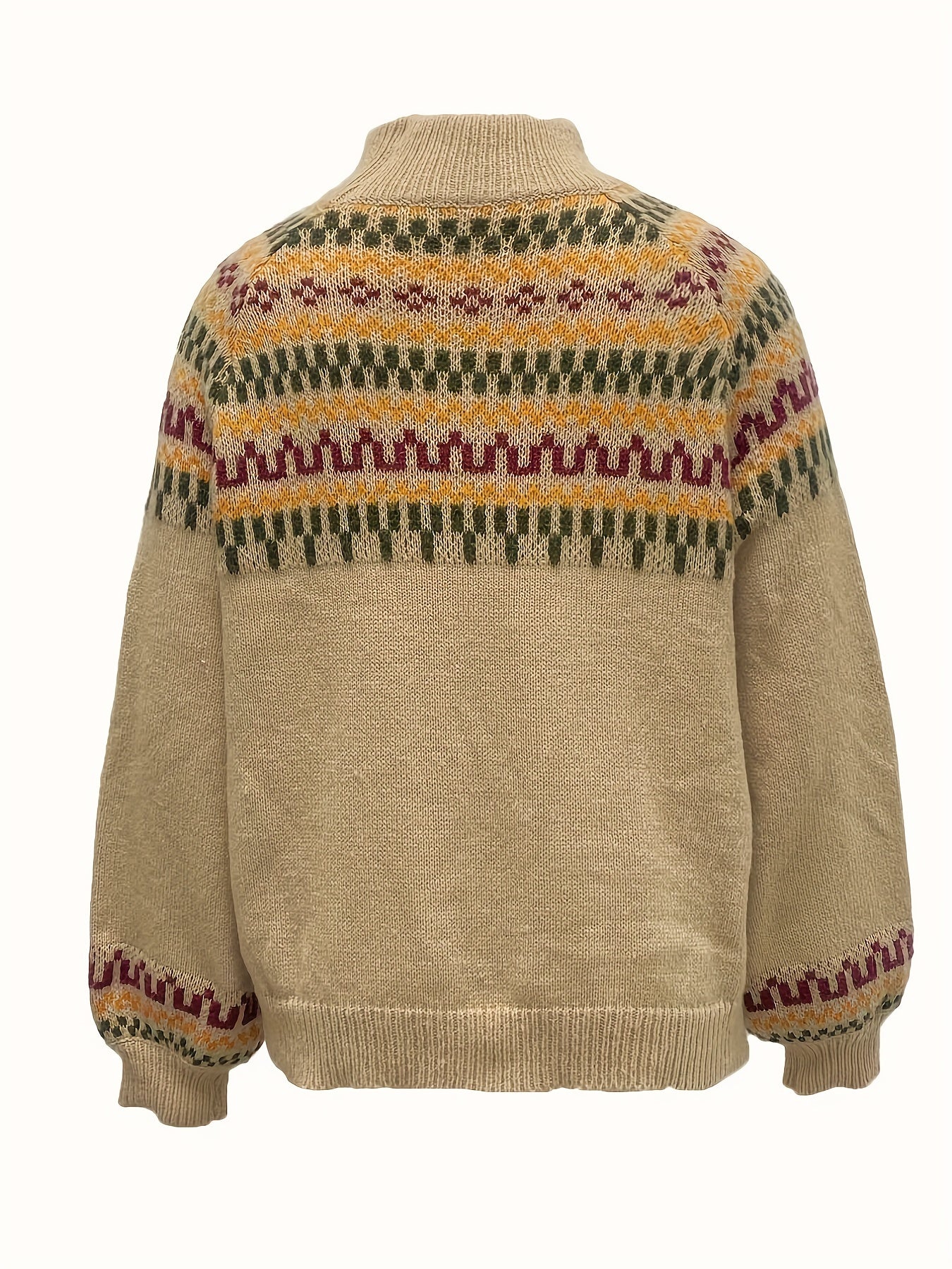 Della I Fair Isle Pattern Turtleneck Sweater