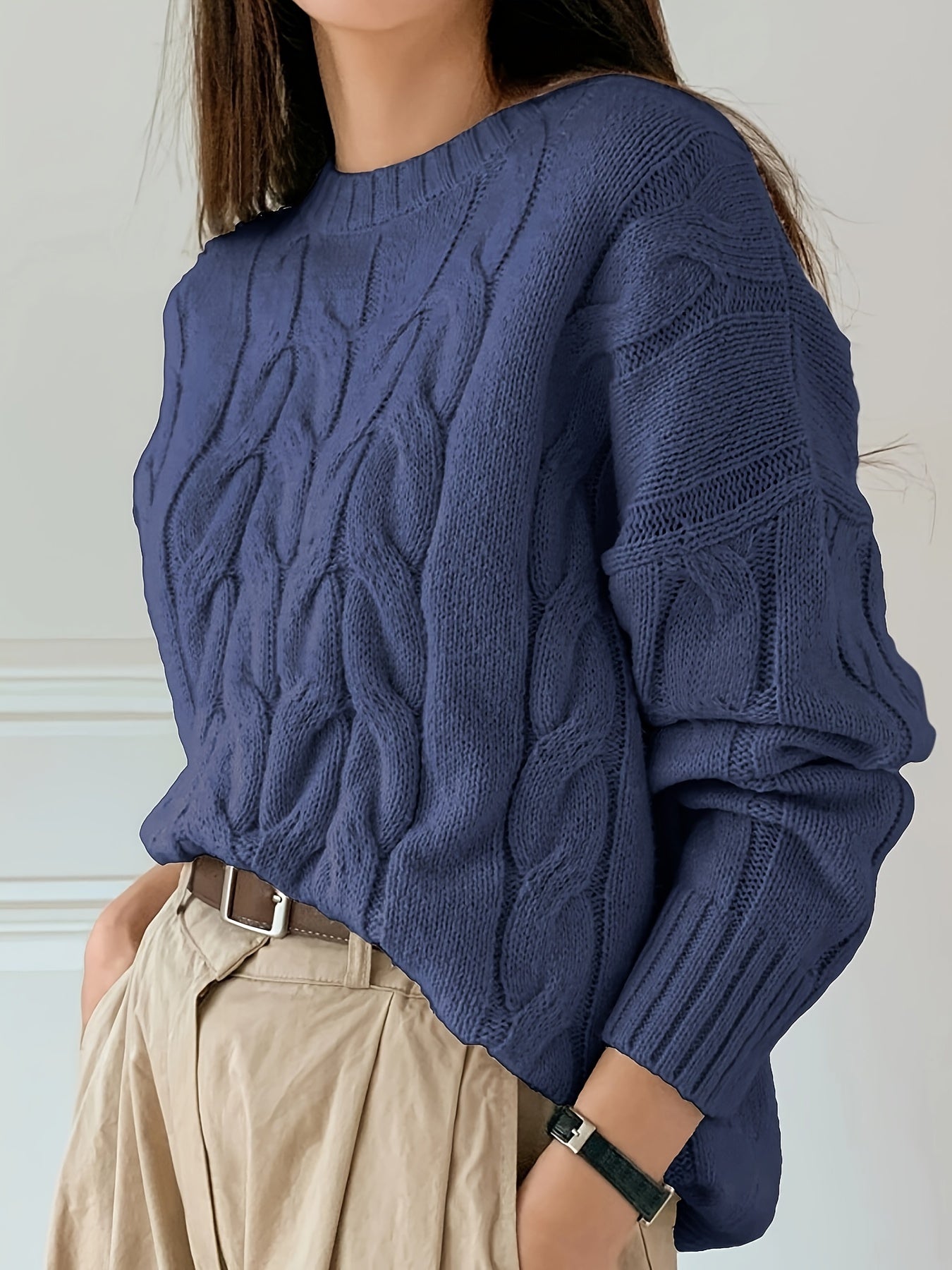 Della I Chic Cable-Knit Sweater