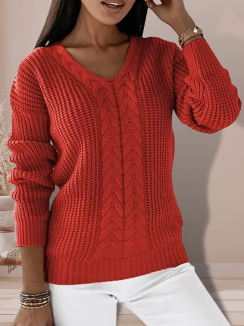 Della I Knitted V-Neck Sweater
