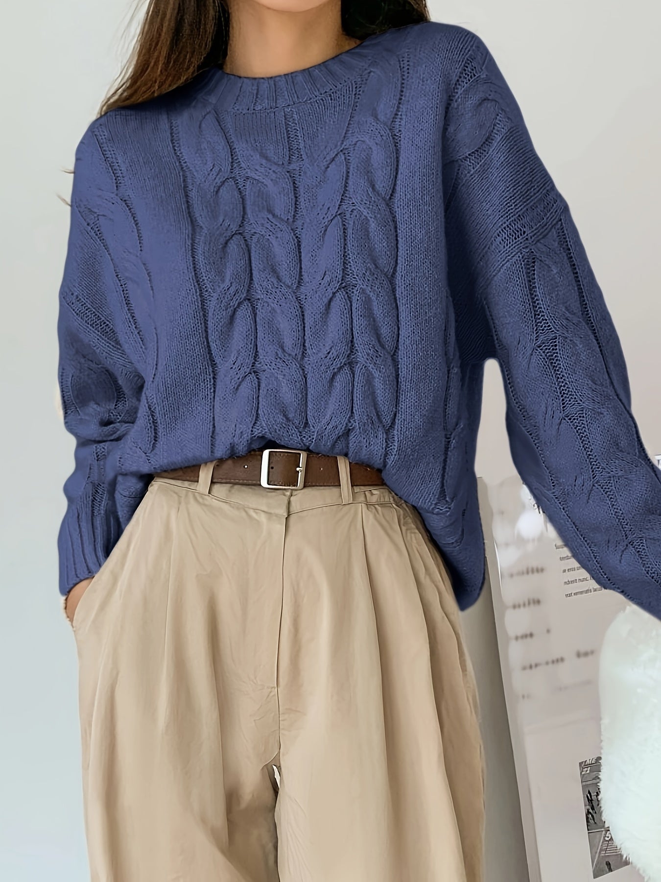 Della I Chic Cable-Knit Sweater