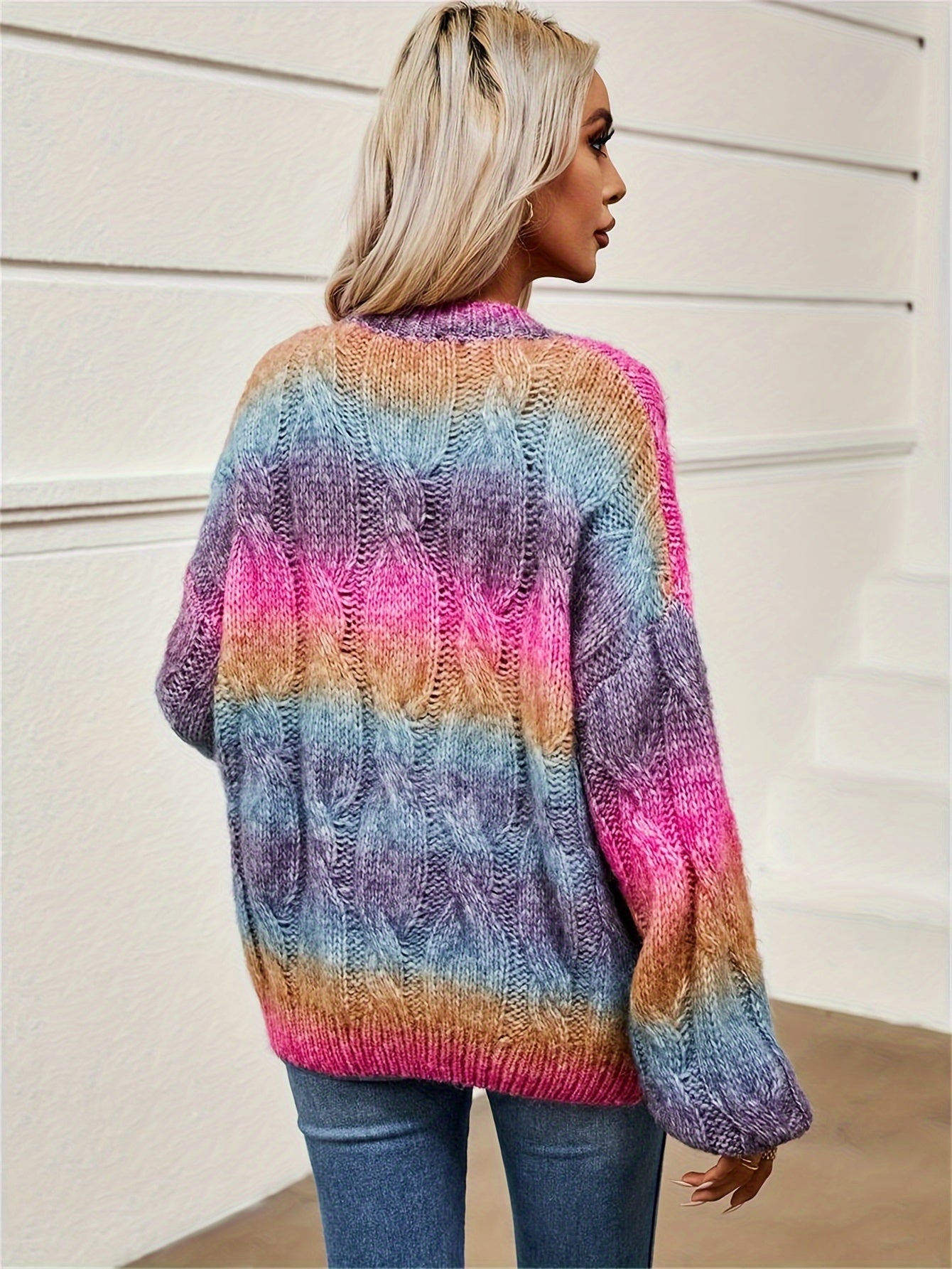 Della I Colourful Ombre Knit Sweater