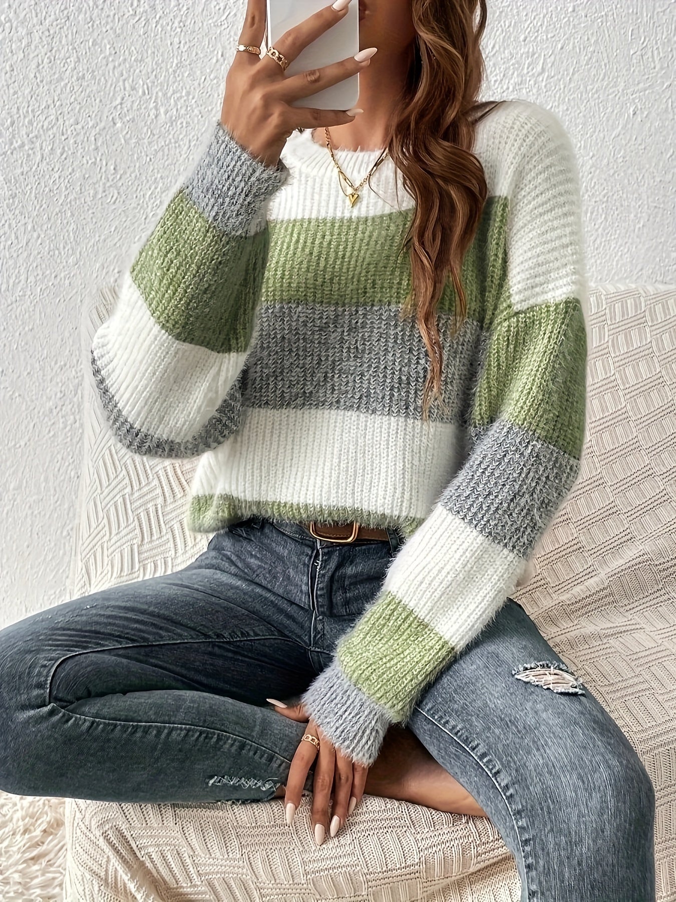 Della I Chic Striped Sweater