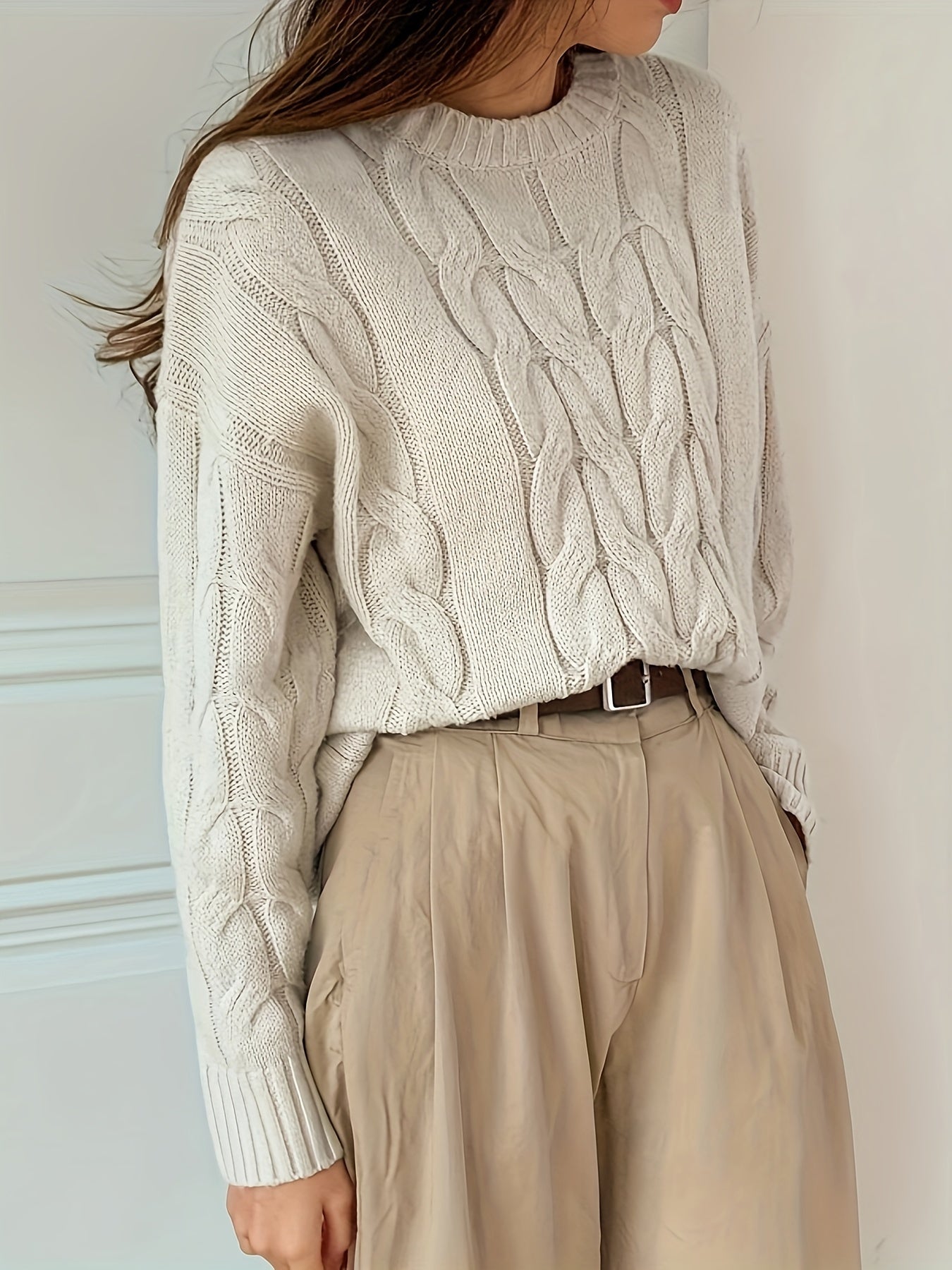 Della I Chic Cable-Knit Sweater