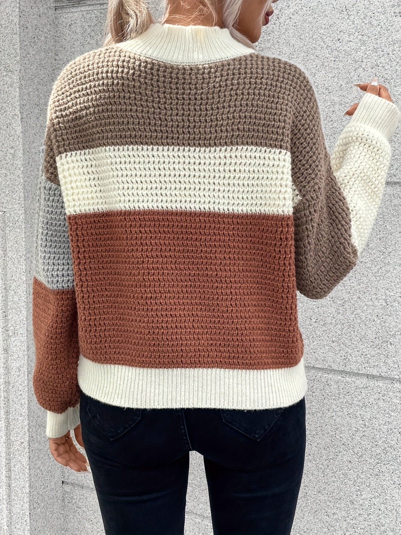 Della I Knitted Colour-Block Sweater
