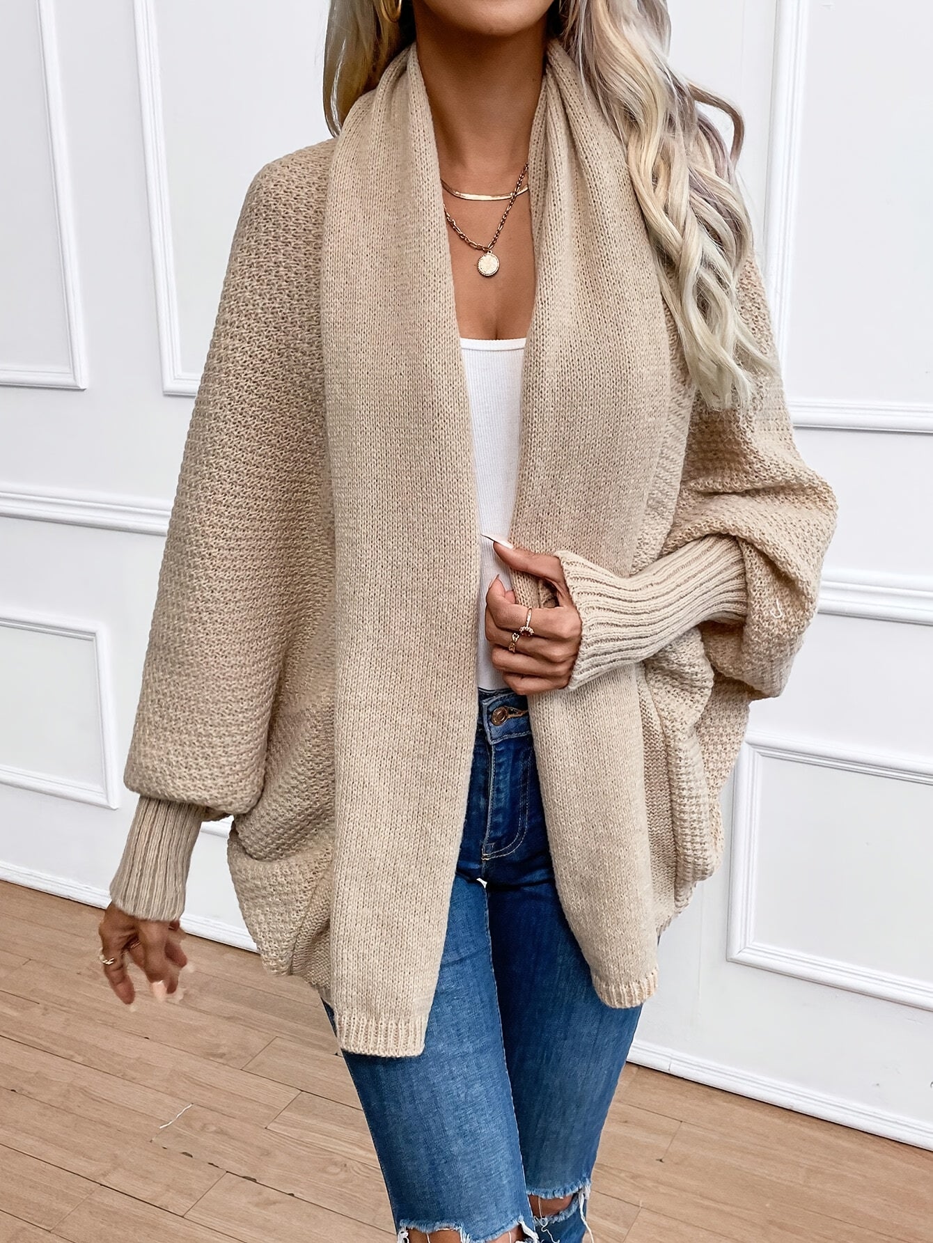 Della I Loose Open Front Cardigan