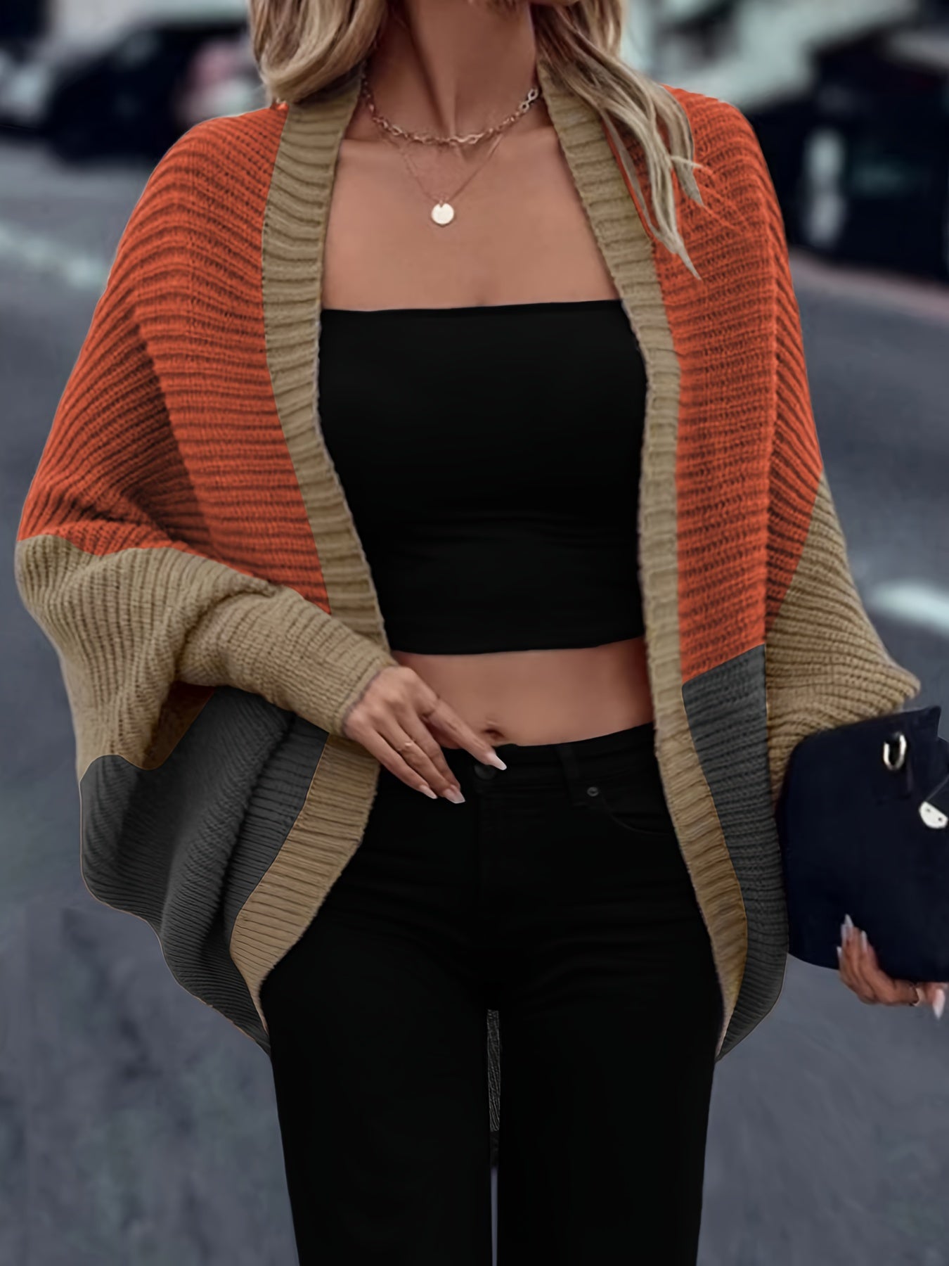 Della I Casual Open Front Cardigan
