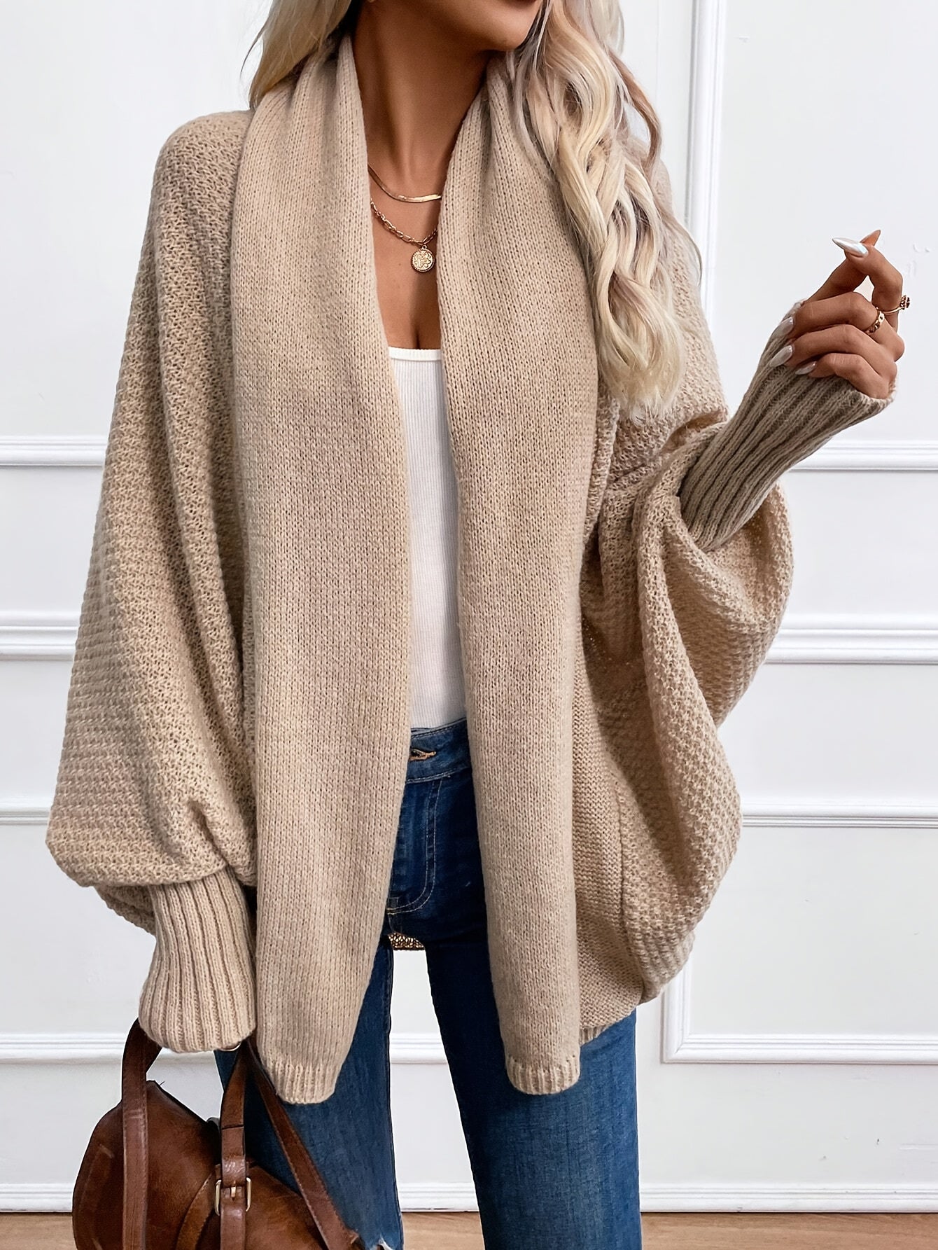 Della I Loose Open Front Cardigan
