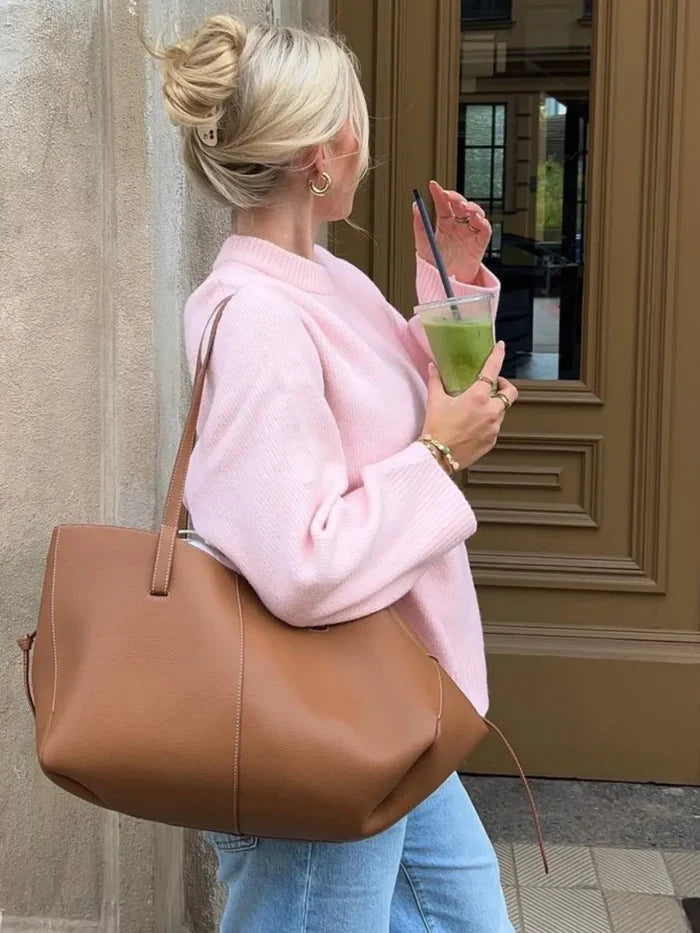 Della I Oversized Pink Sweater