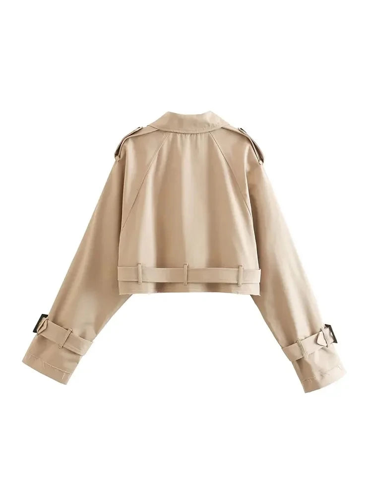 Della I Cropped Trench Coat