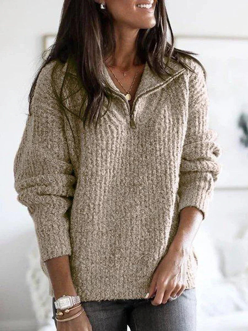 Della I Vintage Zip-Up Sweater