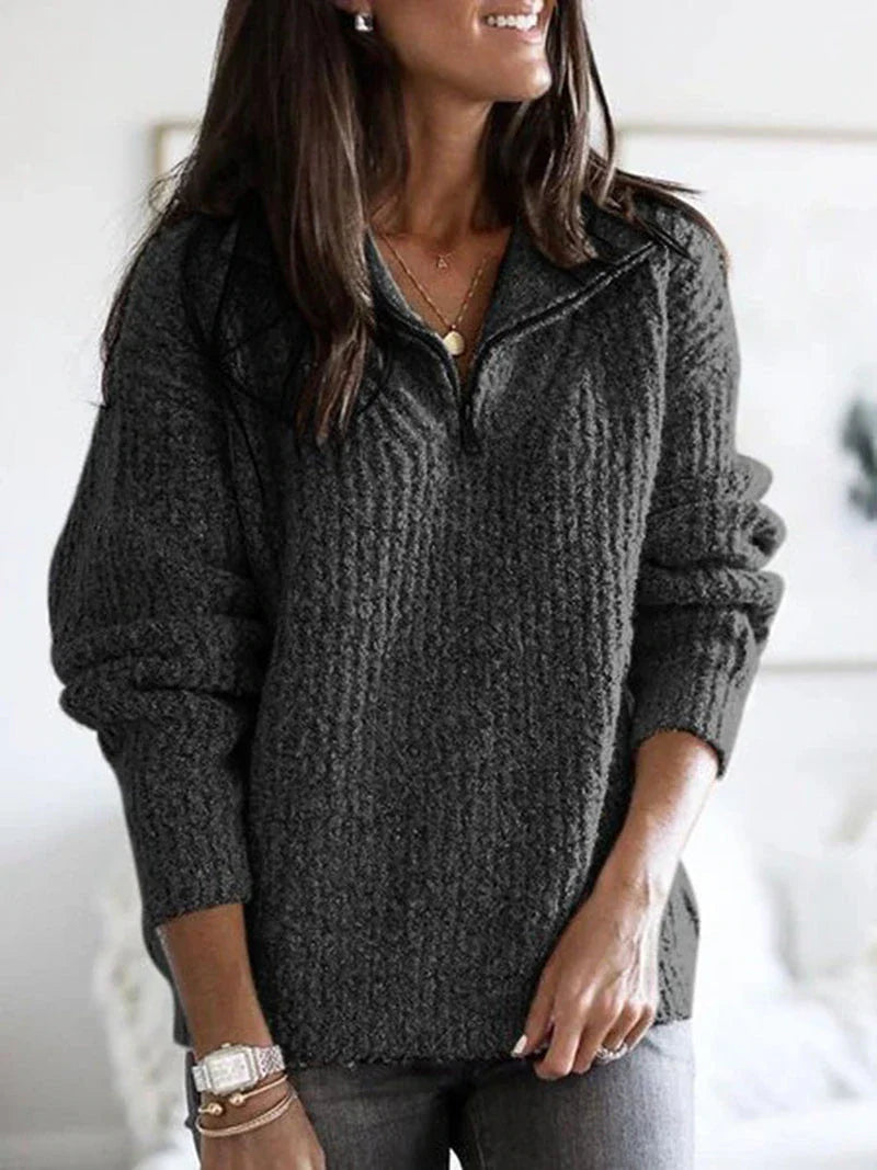 Della I Vintage Zip-Up Sweater