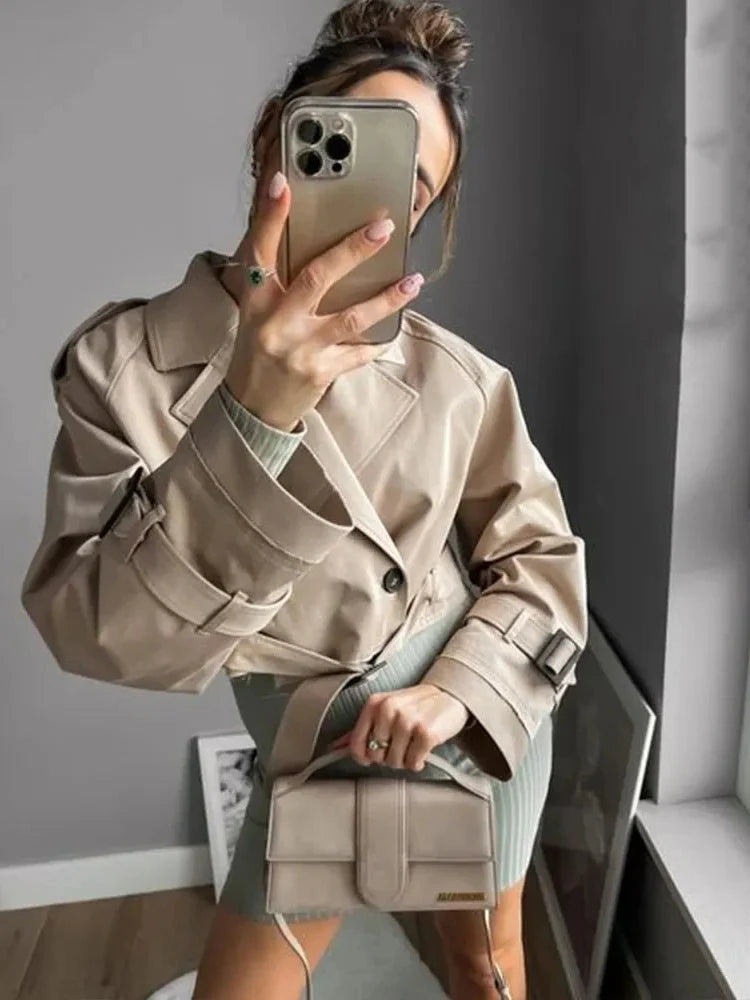Della I Cropped Trench Coat