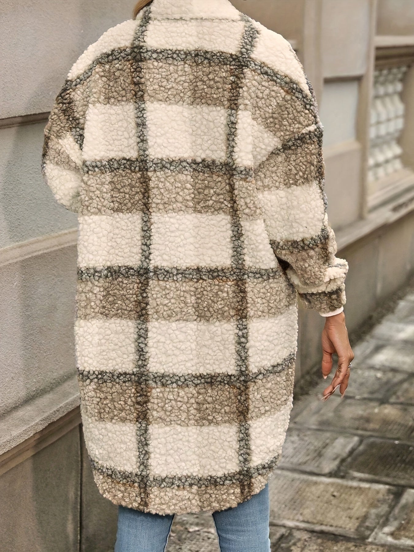 Della I Plaid Sherpa Jacket