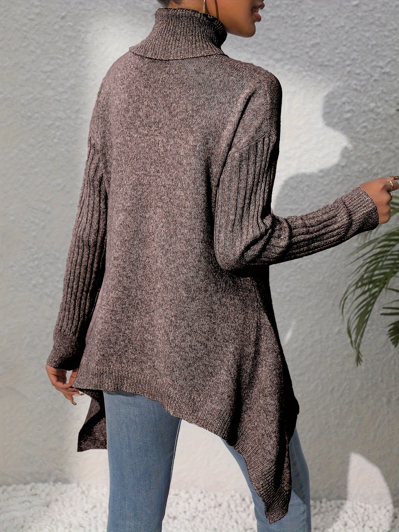 Della I Asymmetric Turtleneck Sweater