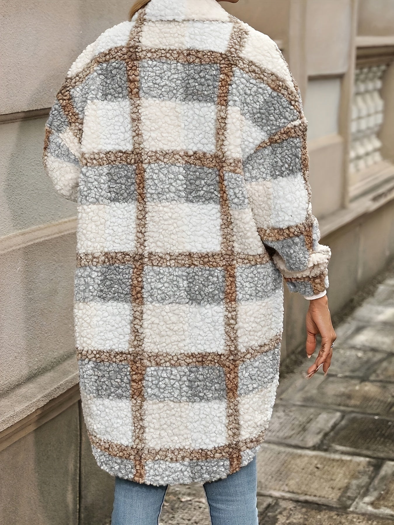 Della I Plaid Sherpa Jacket