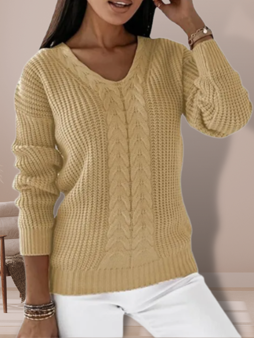 Della I Knitted V-Neck Sweater
