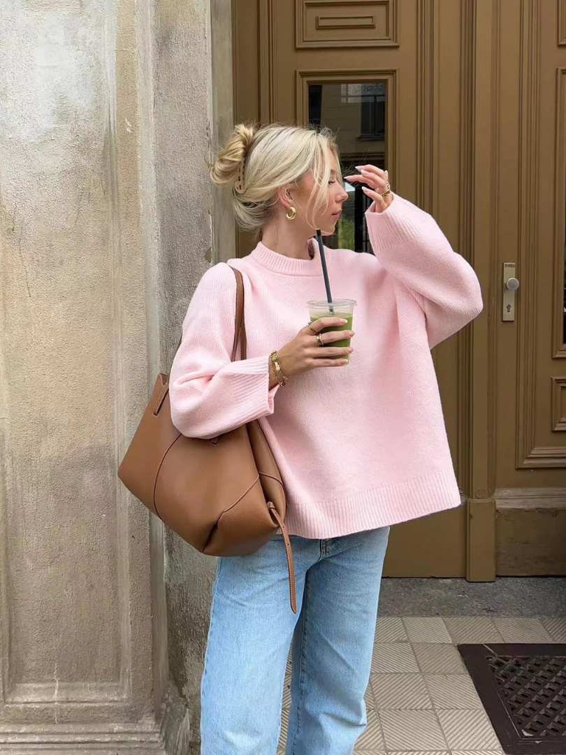 Della I Oversized Pink Sweater