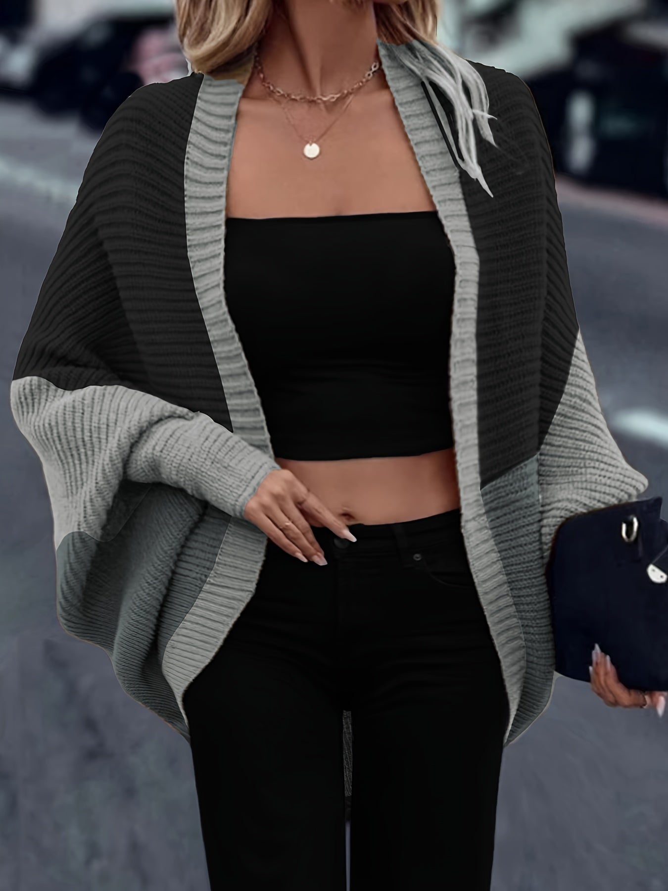 Della I Casual Open Front Cardigan