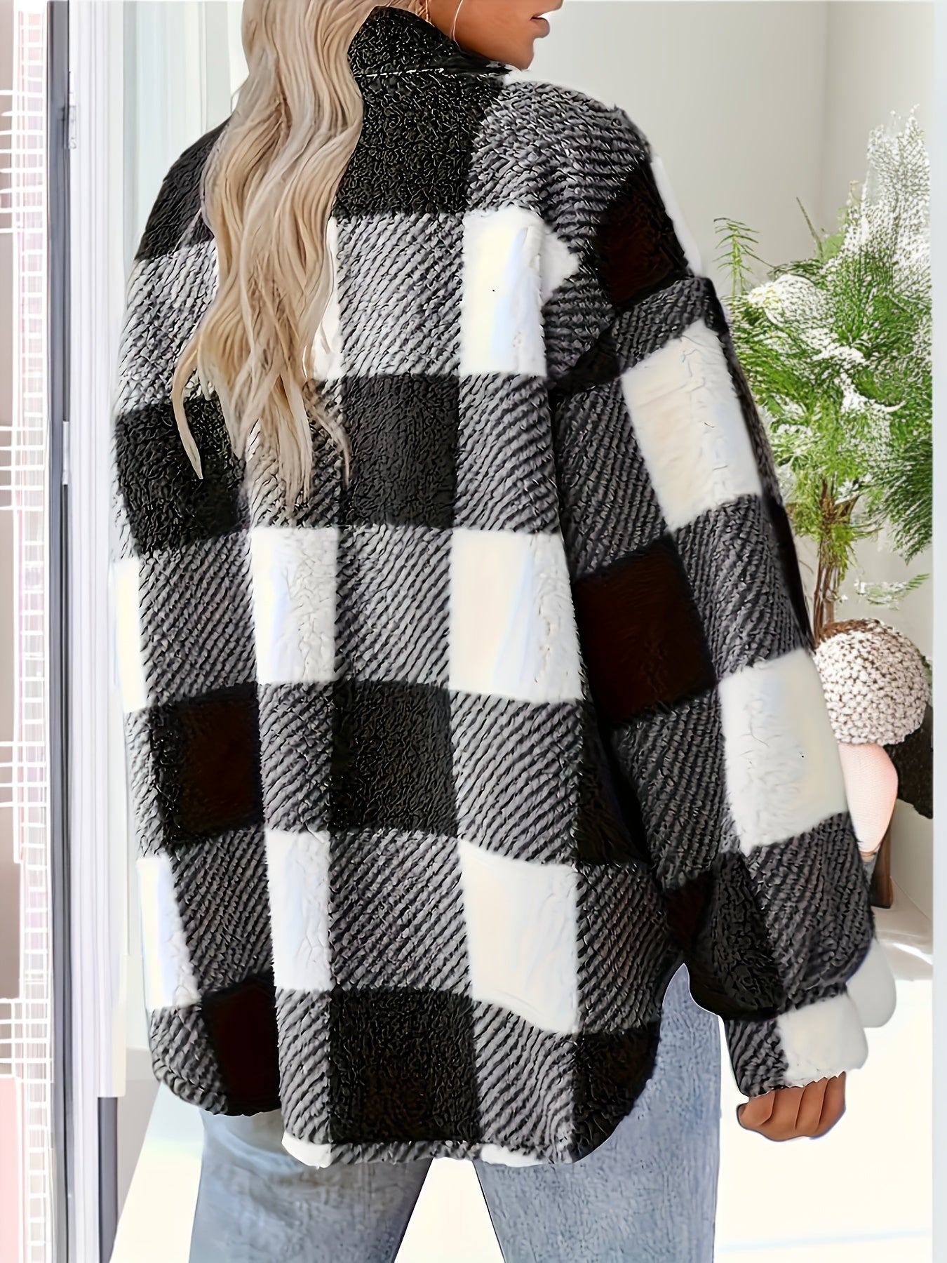 Della I Plaid Fleece Jacket