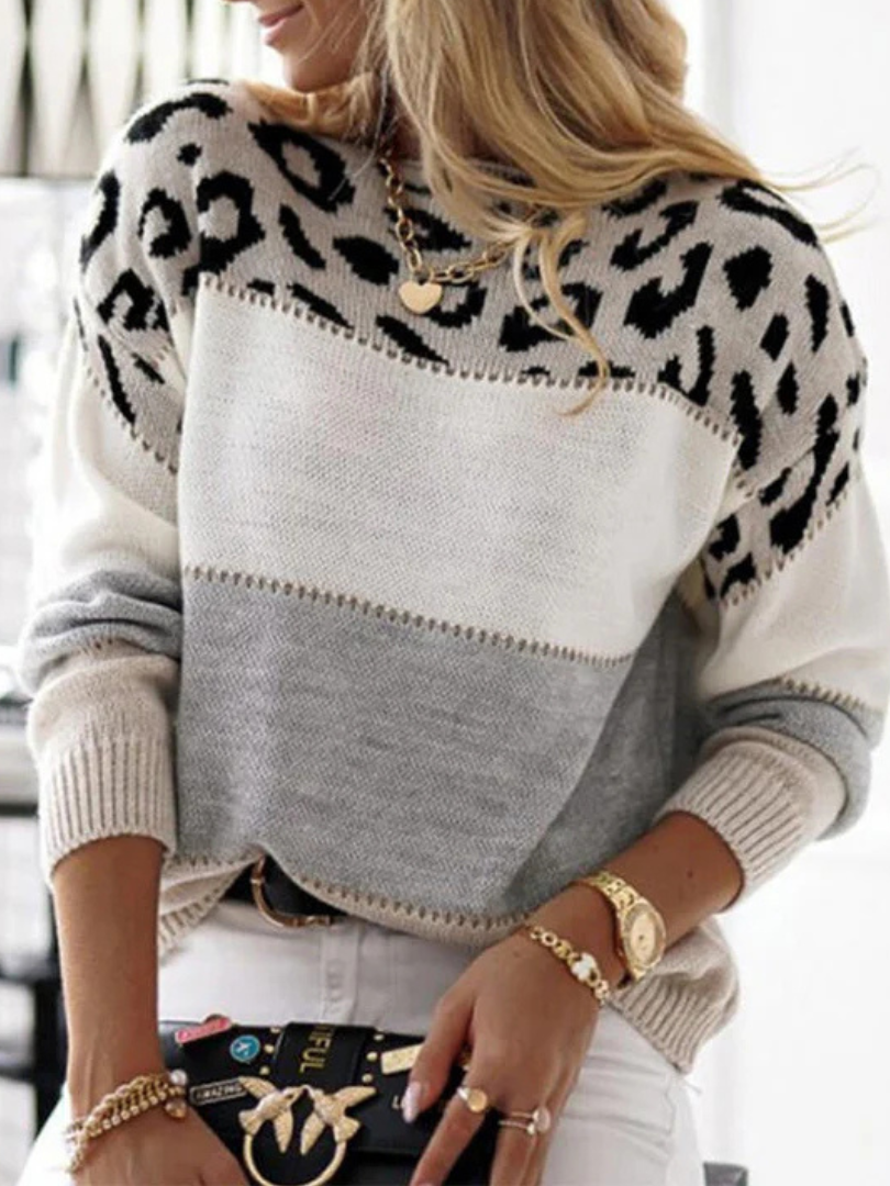 Della I Leopard Print Sweater