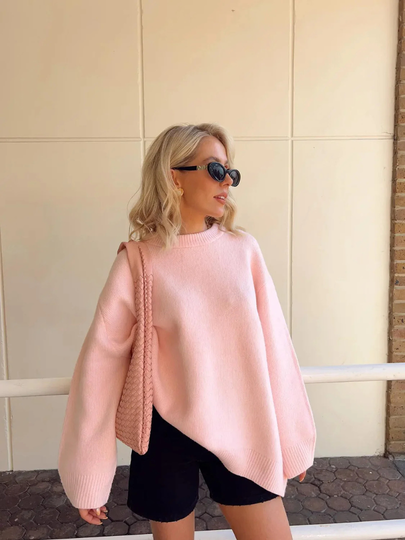 Della I Oversized Pink Sweater