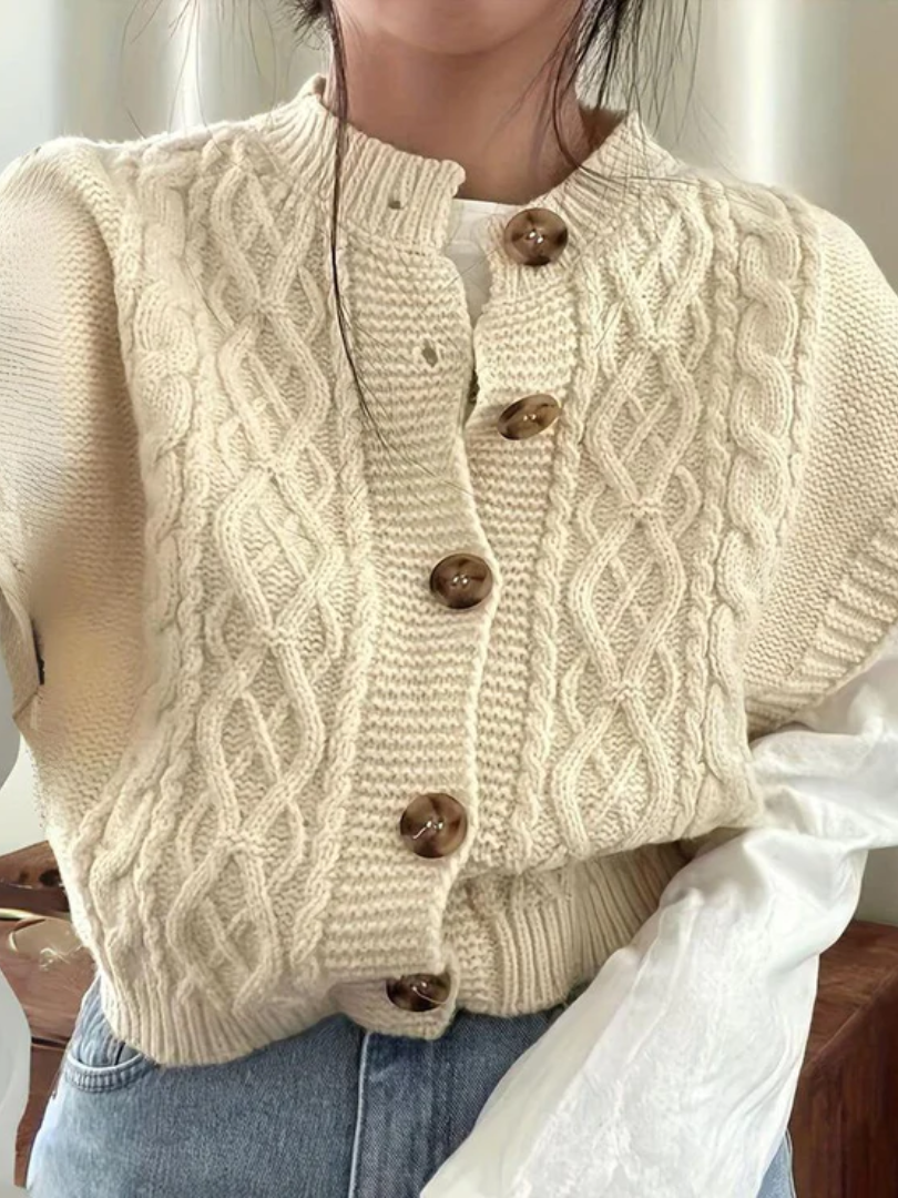Della I Knitted Sleeveless Cardigan