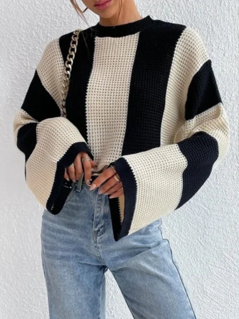 Della I Wide-Sleeved Striped Sweater