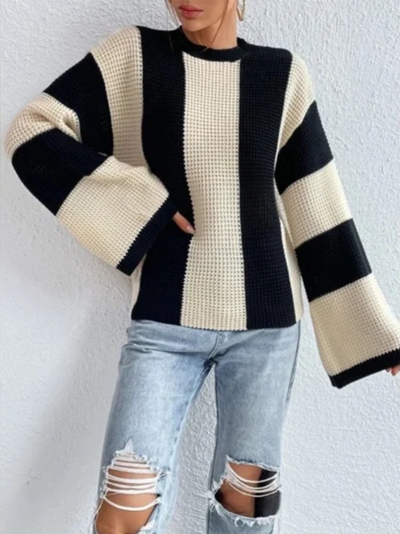 Della I Wide-Sleeved Striped Sweater