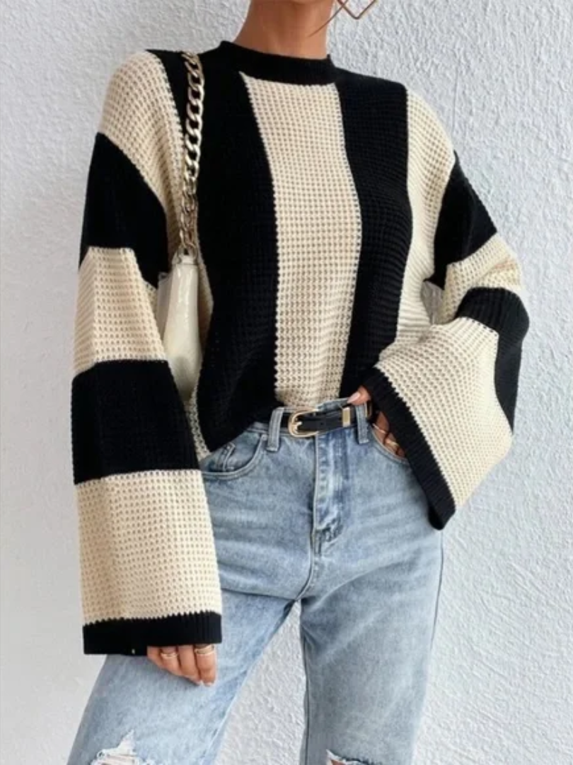 Della I Wide-Sleeved Striped Sweater