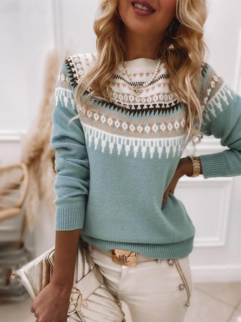 Della I Elegant Printed Sweater