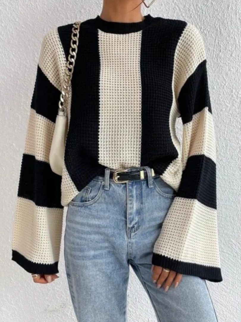 Della I Wide-Sleeved Striped Sweater