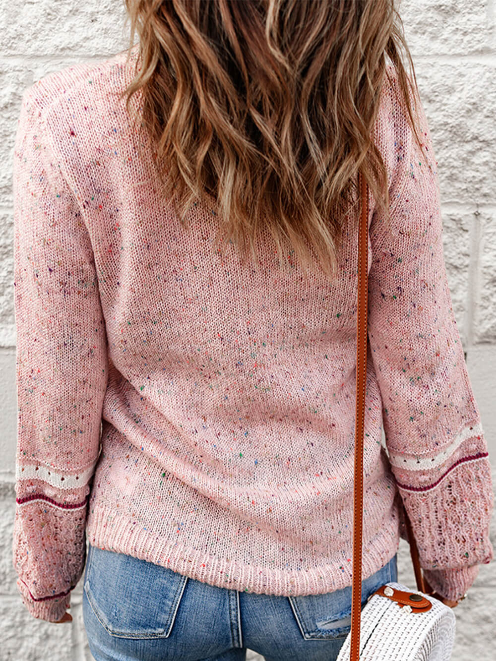 Della I Pink Sparkled Sweater